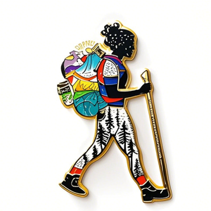 Imán de Recuerdo Único <span class=keywords><strong>del</strong></span> Parque Nacional de las Montañas, Regalo de Viaje, Imán Circular con Atardecer Naranja - Product Image 6