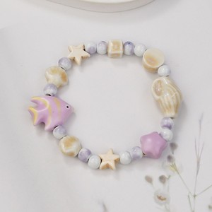 Bracelet extensible en céramique étoile de mer et perles, breloque océanique, style bohème, bijoux de plage pour femme - Product Image 5