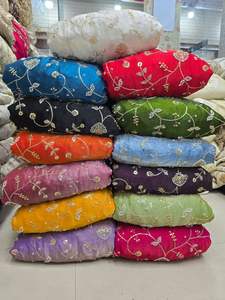 Designer beads imported <b>silk</b> <b>fabric</b> for womens apparel lightweight comfortable and ideal for ethnic casual and formal wear - Product Image 3