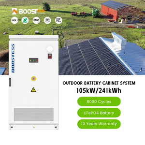 Commercial Solar System 241kwh 105kw Lithium Ion <b>Batteries</b> Pack Hybrid Grid <b>Connection</b> Energy Storage BoostEss-105kw-241kwh Outd - Product Image 1