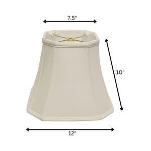 HMS 12 \ "paralume con campana quadrata obliqua Monay Shantung eleganti cover e sfumature - Product Image 3