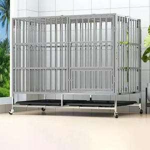 Gabbia per Cani in Acciaio Inox 125*75*106cm, Pieghevole, Antiurto, con Vassoio Inferiore in Plastica - Product Image 1