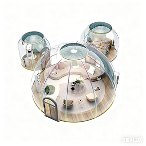 Tienda de campaña moderna con cúpula transparente para PC con características impermeables ignífugas resistentes al viento para uso en invernadero y jardín - Product Image 4