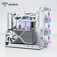Socooler ITX Vertical Custom DIY PC Case RX7800 XT GPU Water Cooling Supported Panic Buying Rack Gaming Computer Cases Towers