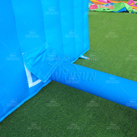 Toboggan aquatique gonflable commercial personnalisé WINSUN, toboggans tropicaux, piscine aquatique pour centre commercial