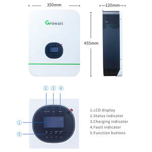 Onduleur HVM-P <span class=keywords><strong>Growatt</strong></span> 230VAC à onde sinusoïdale pure hors réseau <span class=keywords><strong>SPF</strong></span> 5000TL - Product Image 2