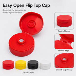 Tapa abatible de PP de grado alimenticio OEM ODM personalizada para botellas de especias y salsas, color personalizado, a prueba de fugas, fácil de abrir, venta al por mayor - Product Image 5