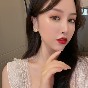 Nuovo Design <span class=keywords><strong>Orecchini</strong></span> a Perno in <span class=keywords><strong>Argento</strong></span> con Opale a Forma di Petalo, Eleganti e Raffinati, Gioielli di Lusso per Feste, per Donna - Product Image 6