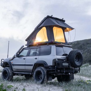 เต็นท์หลังคาแบบแข็งทรงสามเหลี่ยมสำหรับตั้งแคมป์กลางแจ้ง carpa de techo รถพับได้เต็นท์บนหลังคาอลูมิเนียมแข็งพร้อมแผงโซลาร์เซลล์ - Product Image 4