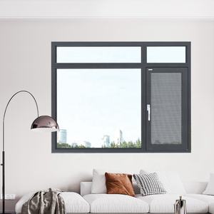 Profilé en Aluminium pour fenêtres et portes, extérieur en verre trempé, Double vitrage en Aluminium, portes fenêtre en verre CE moderne - Product Image 2