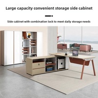 Meubles de bureau, bureau en forme de barre de milieu de gamme, bureau de direction, poste de travail, bureau élégant et minimaliste, ensemble chaise de patron