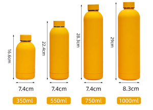 Frasco térmico de acero inoxidable personalizado de 350ml, 500ml, 750ml, <span class=keywords><strong>1000ml</strong></span>, botella de agua deportiva de boca pequeña con aislamiento al vacío de doble pared - Product Image 6