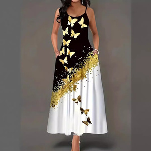Vestido de Moda de una Pieza sin Mangas, Suave, hasta <span class=keywords><strong>la</strong></span> Rodilla, Estilo Línea A, para Mujer, Casual, Elegante, de Lujo, para Oficina, Fiesta - Product Image 4