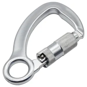 Kualitas baik 45KN Captive Eye Carabiner baja untuk mendaki/tinggi bekerja