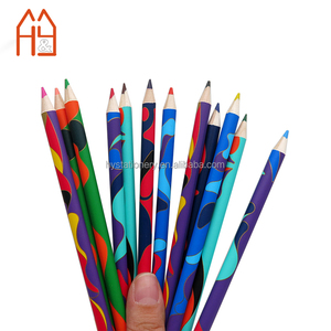 Crayons promotionnels pour étudiants 17.6cm crayons en bois à transfert de chaleur couleur all-over ensemble en vrac HB non toxique - Product Image 5