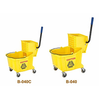 CHAOBAO B-040C 24L PP Mop Wringer Trolley Bucket avec Logo Personnalisé-Eco-Friendly Durable Design