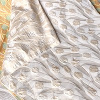 Tissu Jacquard Premium Personnalisé, Polyester à Motif Floral Tulipe, Couleurs Inaltérables, pour Robes de Demoiselle d'Honneur, Chaussures et Couleurs Personnalisées