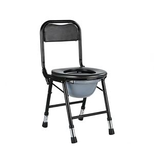 Chaise de toilette pliante en acier au carbone avec dossier pour personnes âgées et femmes enceintes, chaise d'hôpital pour soins infirmiers - Product Image 3