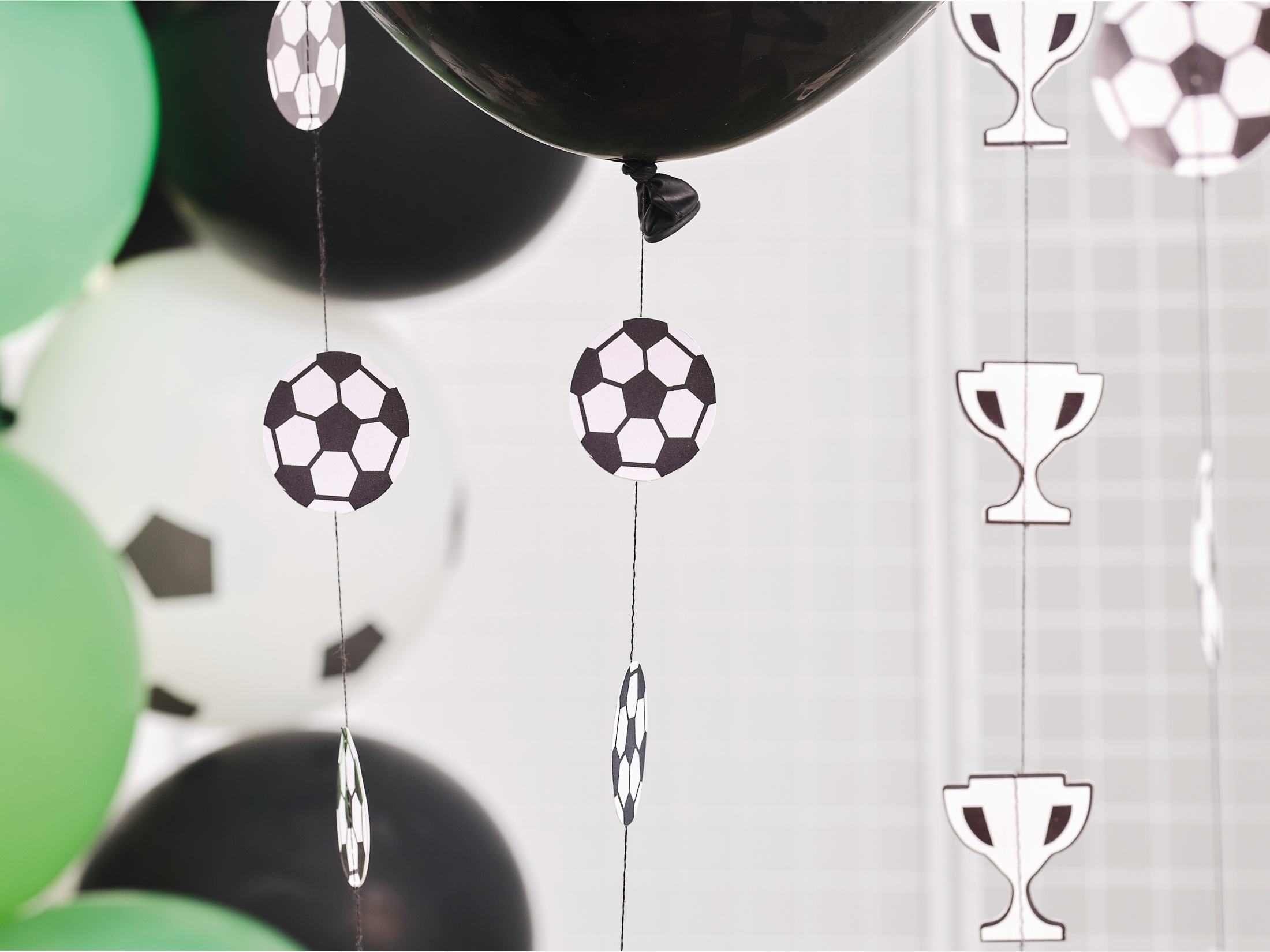 5pcs White-black  balloon tails 1meter/pc
