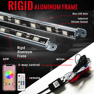Nouvelle barre lumineuse de couleur de rêve en aluminium avec contrôle par application, accessoires de <span class=keywords><strong>voiture</strong></span> extérieurs, kits de lumières d'accent néon - Product Image 4