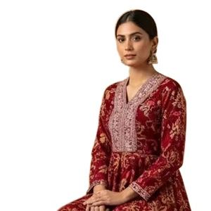 ชุดเซ็ต 3 ชิ้นใหม่ LDP งานฝีมือสวยงาม ผ้าเรยอนสไตล์ชาติพันธุ์ สำหรับผู้หญิง ใส่ไปงานปาร์ตี้ ผลิตจากวัสดุรีไซเคิล พิมพ์ลายดิจิทัล ใส่ได้ทุกฤดู - Product Image 2