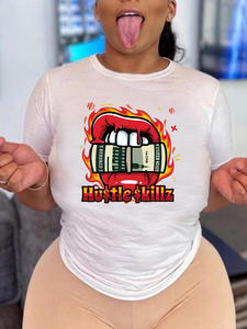 T-shirts for Woman Fashion Club Sexy Lip T Shirt Short Sleeve Graphic T-shirt Women <strong>Tshirt</strong> Print <strong>Kiss</strong> Lips Funny Summer Men 2pcs - Product Image 2