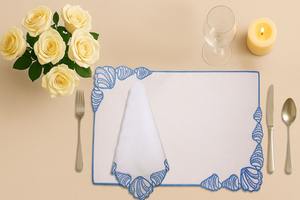 Servilleta de Lino 100% Azul Cockle |   Servilletas de Tela Reutilizables y Ecológicas para Comedor, Restaurante, Hotel, Bodas y Uso Doméstico - Product Image 2