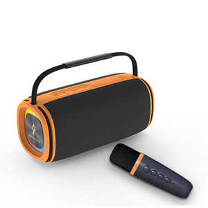 Portable Speaker With <b>Microphone</b> <b>Wireless</b> Karaoke Speaker With Colorful Led Light Rechargeable Battery Outdoor Use - Product Image 2