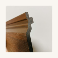 Prix fabricant - Panneau mural WPC classique le plus vendu - Clôture en composite bois-plastique - Revêtement mural 156S21-B Teak-3