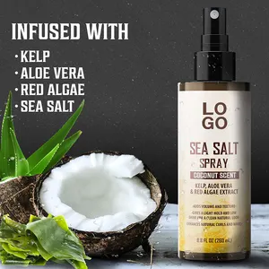 Private Label Coconut Sea Salt Spray For Hair Men Enhance Volume Texture Sea Salt Spray For Men Surf Beach Hair Spray