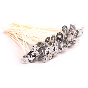 Vente en gros de mèches de bougies en coton naturel sans fumée, pré-cirées, bon marché, pour la fabrication de bougies - Product Image 2