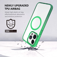 Étui de téléphone sportif de qualité supérieure avec design dégradé pour 12/13/14/15 Pro Max/16, coque transparente en PC TPU TPE, pare-chocs antichoc et magnétique