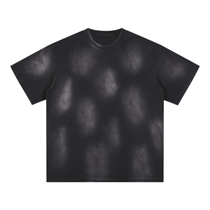 Recién llegado, Camiseta de cuello redondo para hombre, hecha a mano, PP Direct Spot Spray 250G, lavado Camiseta de algodón de manga corta - Product Image 1