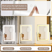 Professional LED Makeup Mirror with 3 Lighting Modes, Detachable 10x Magnifying Glass for Women's Gift Giving