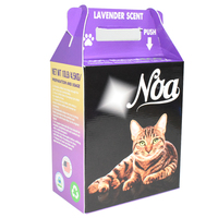 Caja de embalaje corrugada de 12kg resistente al por mayor para arena para gatos, arena fuerte, correo, laminación mate, carpeta de envío de arena para gatos