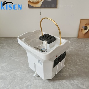 KISEN Évier de lavage de cheveux portable moderne sans tuyauterie pour salon et domicile, idéal pour salle de bain ou salle de sport - Product Image 6