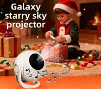 Projecteur d'étoiles LED, Veilleuse, Haut-parleur, Mode Boîte à Musique, ABS, à brancher, pour Chambre Moderne, Projection de Lune au Plafond