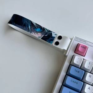 Teclado mecánico personalizado <span class=keywords><strong>Wooting</strong></span> 60e, elementos de Anime, logotipo de dibujos animados de Color caliente, cinta de cuerda de nailon, cordones de Anime Premium para - Product Image 3