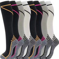Chaussettes de compression pour hommes, nouveau design, antidérapantes, hauteur genou, personnalisées, pour le sport