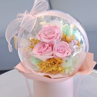 Vente en gros de boîtes à fleurs conservées personnalisées de luxe nouveau design de boîtes à fleurs en peluche de luxe pour les bouquets de Noël et de la Saint-Valentin