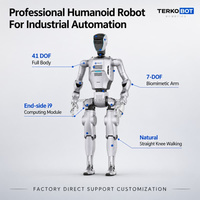 TERKOBOT ATOM Max, Robot Humanoide Bípedo de Tamaño Completo, 41DOF, Carga Útil de 7 kg, IA Incorporada, Robot de Servicio Industrial con Control Remoto MR