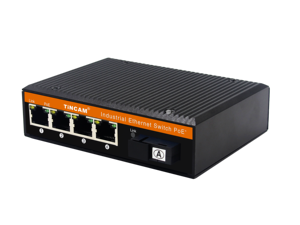 TiNCAM PoE 산업용 네트워크 스위치 1 * SC + 4 * RJ45 단일 모드 단일 섬유 산업용 미디어 변환기 고온 저항 - Product Image 3