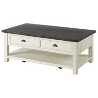 Table Basse de Luxe en Bois et Fer pour Hôtel, Bureau et Maison – Style Minimaliste et Moderne
