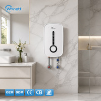 Calentador Eléctrico de Ducha T05 de 5.5kW, 220V, Bomba Integrada, Alto Flujo de Agua, Perilla de Ajuste Gradual, Protección Múltiple IPX4, para Hogar, Hotel, Baño