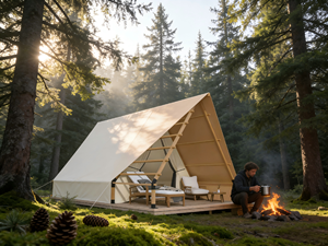 Tente de glamping écologique intelligente à énergie solaire à double couche pour les quatre saisons, conception modulaire, <span class=keywords><strong>camping</strong></span> familial, stations de villégiature, UV MeiSu - Product Image 6