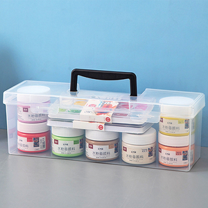 <span class=keywords><strong>Caja</strong></span> <span class=keywords><strong>de</strong></span> Plástico Rectangular Grande, Estuche para Pinceles y Lápices <span class=keywords><strong>de</strong></span> Dibujo, Organizador <span class=keywords><strong>de</strong></span> Escritorio, <span class=keywords><strong>Caja</strong></span> Transparente para Lápices <span class=keywords><strong>de</strong></span> Acuarela - Product Image 4
