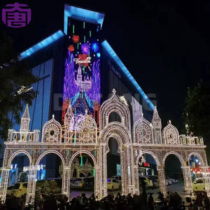 Luces LED de calle con diseño de castillo 3D personalizadas, decoración navideña iluminada para exteriores, decoración festiva con clasificación IP65 para paisajes. - Product Image 5