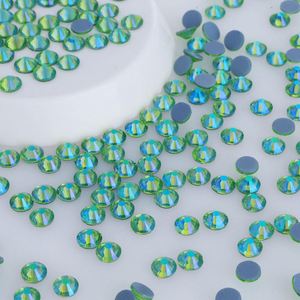 SS6 8 10 12 16 20 30 <span class=keywords><strong>Aurore</strong></span> ab Hotfix Verre Cristal Strass Applique Fer sur Strass Rond Flatback Cristal Pierres Artisanat - Product Image 5