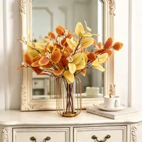Bouquet de fleurs artificielles d'eucalyptus, magnifiques feuilles d'eucalyptus simulées, vente en gros