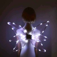 Accessoires de spectacle pour fête d'Halloween transfrontalière pour enfants et adultes, ailes de fée lumineuses à faire soi-même